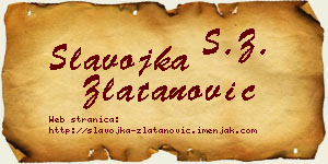 Slavojka Zlatanović vizit kartica